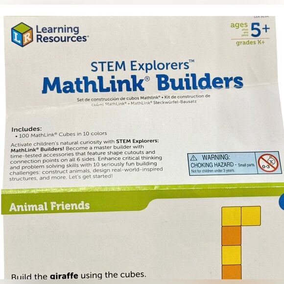 Learning Resources STEM Explorers MathLink 98 Colorful Cubes Educational Toy. 5+ - Picture 3 of 9